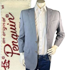 PENGUIN Original Blazer Men M (38-40) Linen Cotton Blend Sport Jacket Coat